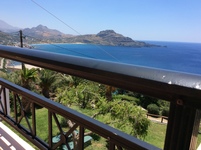view of Plakias from balcony Elgini Studios